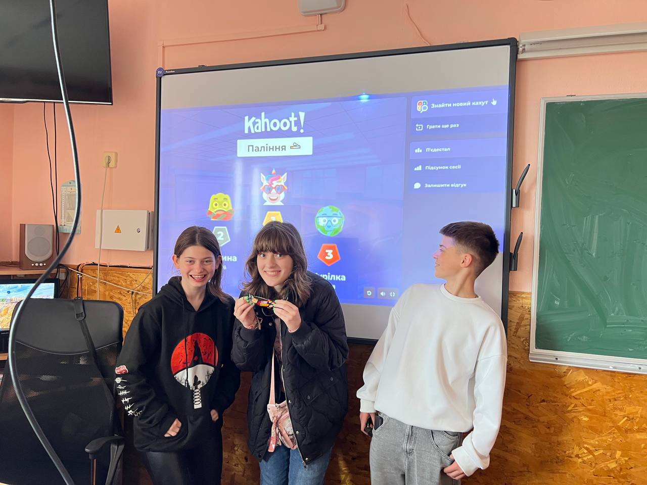 Учні після Kahoot-квізу про паління