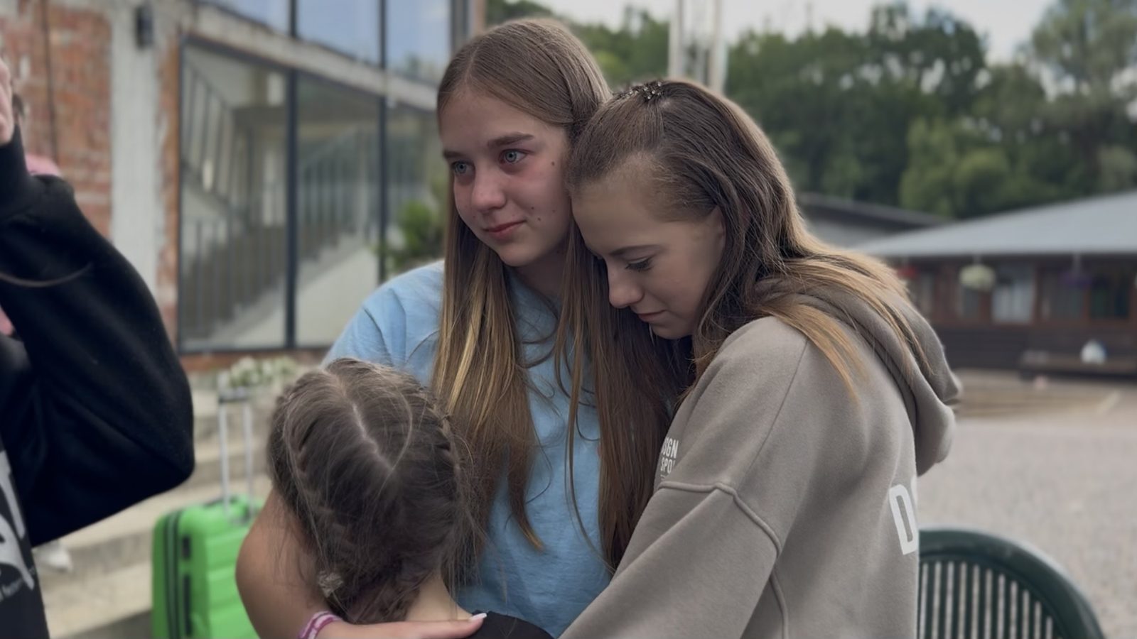 Goodbyes on the last day of a camp session
